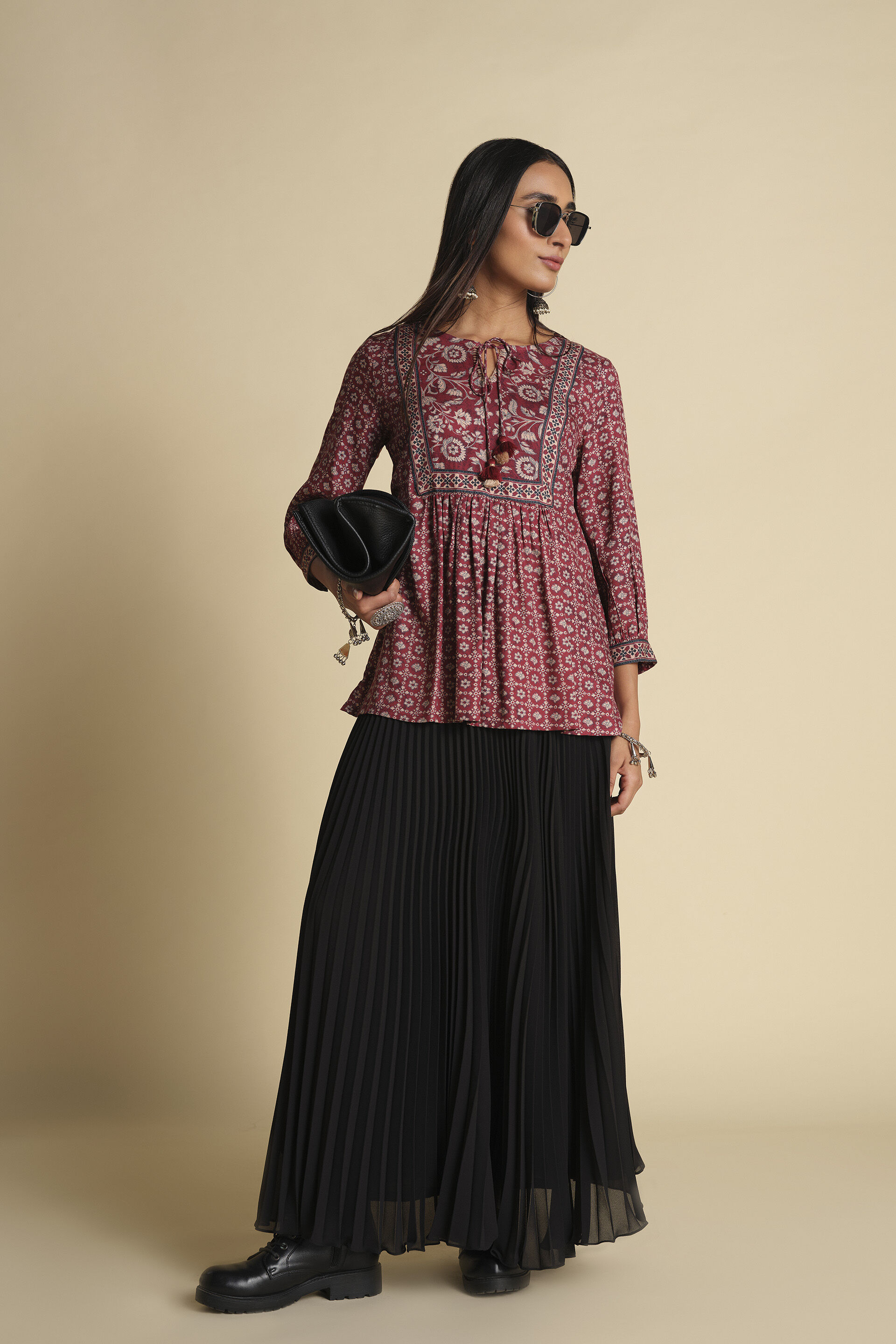 Rekhta Top, Wine, image 3